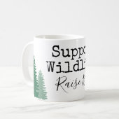 野生生物を支え少年を育てる コーヒーマグカップ (正面左)