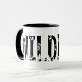 野生生物アウトドア動物自然林タイポグラフィ マグカップ (正面左)