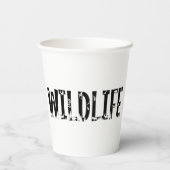 野生生物アウトドア動物自然森紙カップ 紙コップ (裏面)