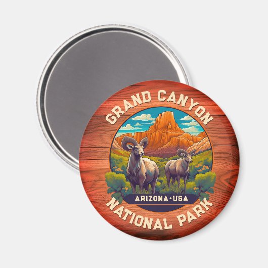野生生物アットグランドキャニオン国立公園アリゾナ マグネット (正面/裏面)