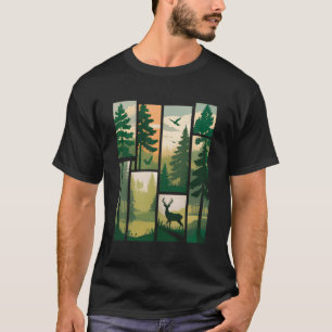 野生生物アドベンチャーディアバードとフォレスト自然Ou Tシャツ