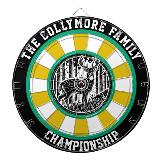 野生生物インスパイア鹿ウォールアート ダーツボード (正面)