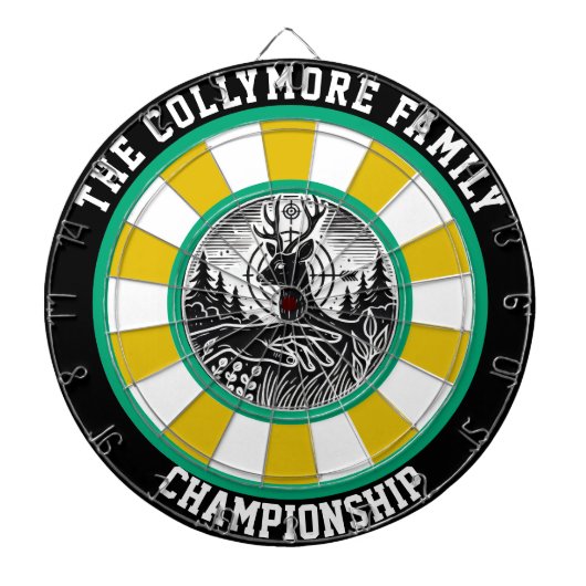 野生生物インスパイア鹿標的デザイン ダーツボード (正面)