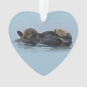 野生生物オーナメント、海洋生物、カワウソ オーナメント (裏面)