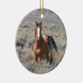 野生生物オーナメント、野生の馬 セラミックオーナメント (右)