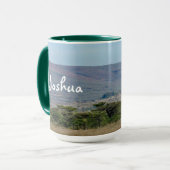 野生生物キリン母とベビー写真 マグカップ (正面左)