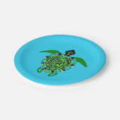 野生生物クール – ウミガメ – アクアパーティー ペーパープレート (アングル)