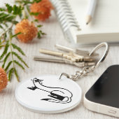 野生生物クール – 黒足型FERRET -自然- キーホルダー (正面右)