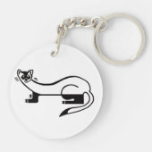 野生生物クール – 黒足型FERRET -自然- キーホルダー (裏面)