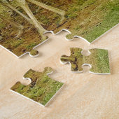 野生生物ダチョウの群れの写真 ジグソーパズル (側面)