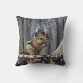 野生生物チプムンク動物写真 クッション (裏面)