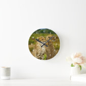 野生生物チーターの写真 ラウンド壁時計 (ホーム)