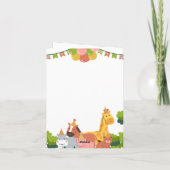 野生生物テーマ 招待状 (裏面)