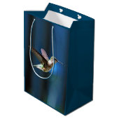 野生生物ハミングバード写真 ミディアムペーパーバッグ (裏面アングル)