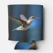 野生生物ハミングバード写真 缶クーラー (裏面)