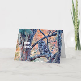 野生生物バーレッドフクロウツリーフォト悔やみや弔慰 カード