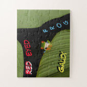 野生生物パズル:かわいいカラフルカエル ジグソーパズル (縦)