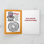 野生生物ヒッポパズルグリーティングカード カード (内部)