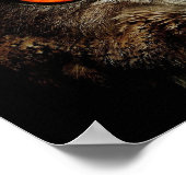 野生生物フクロウ ポスター (角)