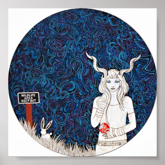 野生生物プリントバイメガンオナクリフフォード ポスター (正面)