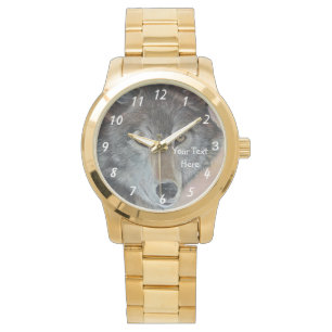 野生生物ポートレート写真の灰色の狼 腕時計