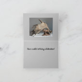 野生生物ムースおもしろい笑うアニー – ムース誕生日カード カード (内部)