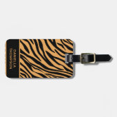 野生生物モダンベンガルトラプリントパタン旅行 ラゲッジタグ (正面横)