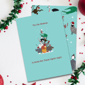 野生生物企業の動物クリスマスパーティー 招待状