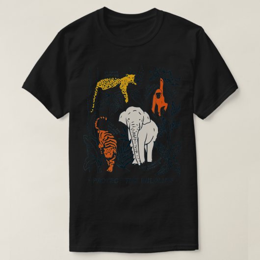 野生生物保護植物図シャツエンダン Tシャツ (デザイン正面)