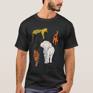 野生生物保護植物図シャツエンダン Tシャツ