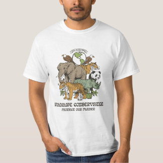 野生生物保護 - 地球を守るエコグア Tシャツ