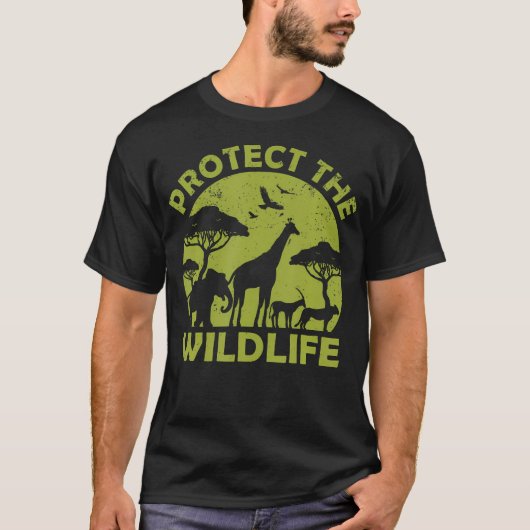 野生生物保護 気候変動レスキュー 自然保護 Tシャツ (正面)