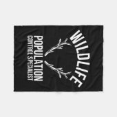 野生生物個体群管理専門家ディアハンチン フリースブランケット (正面(横))