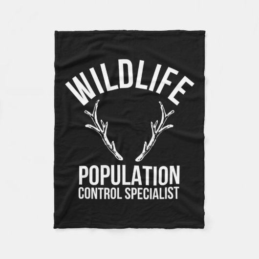 野生生物個体群管理専門家ディアハンチン フリースブランケット (正面)