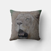 野生生物写真の大きな猫の轟音 クッション (裏面)