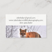 野生生物写真指導名刺 名刺 (裏面)
