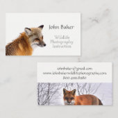 野生生物写真指導名刺 名刺 (正面/裏面)