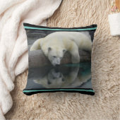 野生生物写真白熊 クッション (ブランケット)