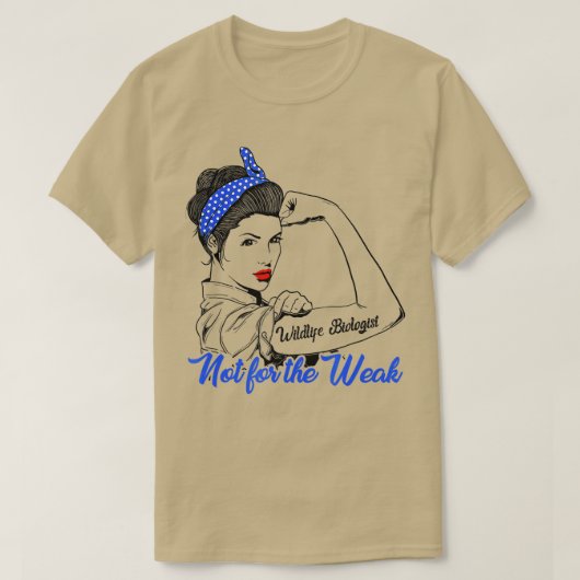 野生生物学者の妻の夫ギフト強い女性 Tシャツ (デザイン正面)
