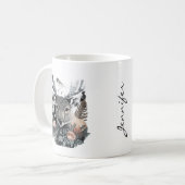 野生生物愛好家の鳥と鹿のマグカップ コーヒーマグカップ (正面左)