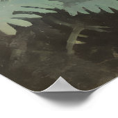 野生生物熱帯雨林タイガーヴィンテージ ポスター (角)