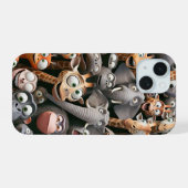 野生生物熱狂する群 iPhone 15ケース (裏面横)