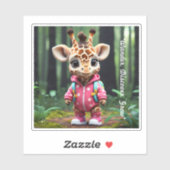 「野生生物疑問に思の子供」 シール (シート)