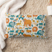 「野生生物疑問に思の枕コレクションを通して」 ランバークッション (ブランケット)