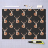 野生生物素朴の鹿の水色 薄葉紙 (クラフト)