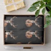 野生生物素朴の鹿の水色 薄葉紙 (ギフト)