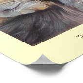 野生生物絵画の灰色の狼の遠吠え ポスター (角)