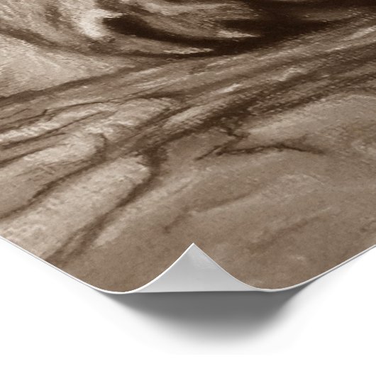 野生生物絵画の詩の芸術とクーガーの子猫 ポスター (角)