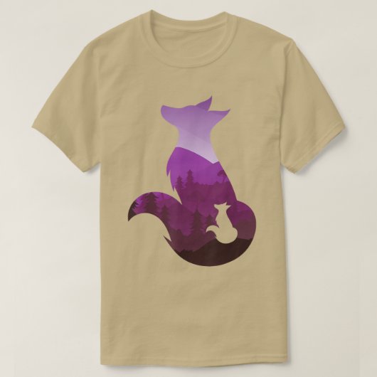野生生物自然景観動物愛好家フォレストアニメーション Tシャツ (デザイン正面)