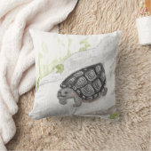 野生生物自然森林水色カメ クッション (ブランケット)